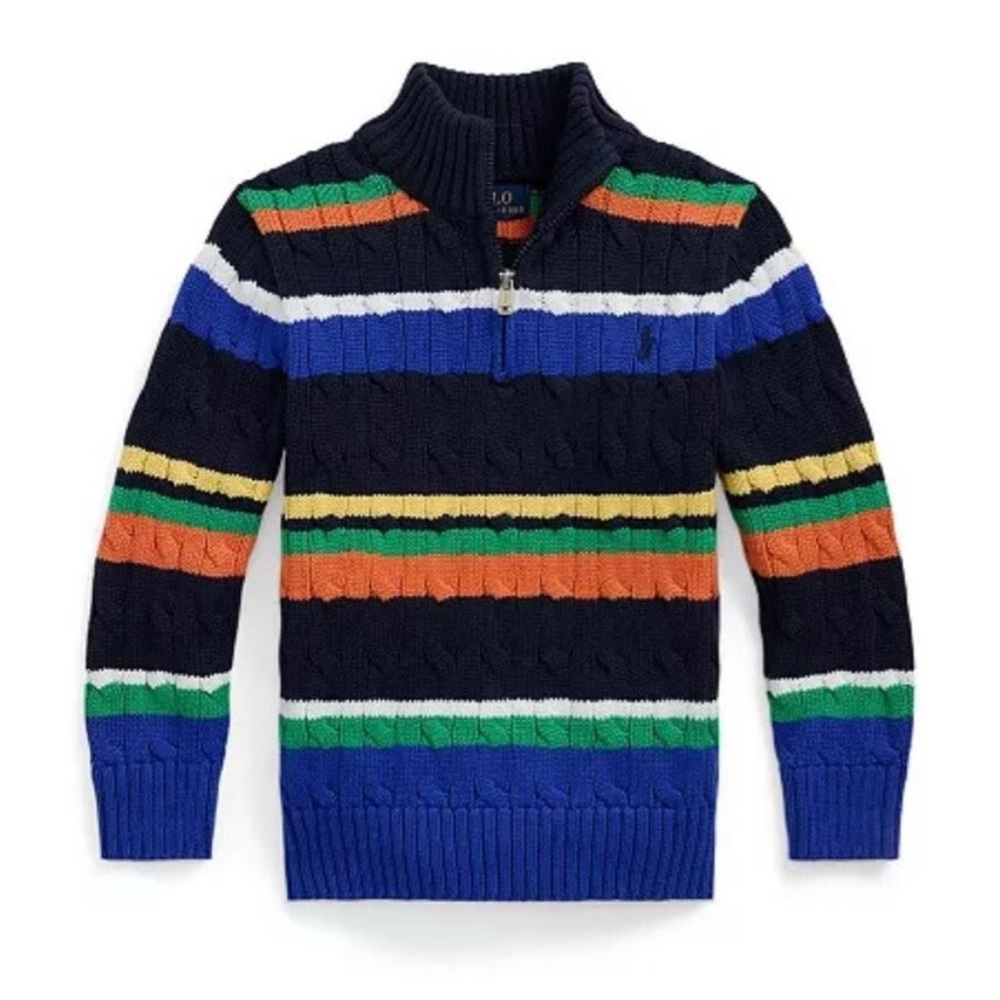 Polo by Ralph Lauren - Kid’s 1/4 Zip Cable Knit Sweater